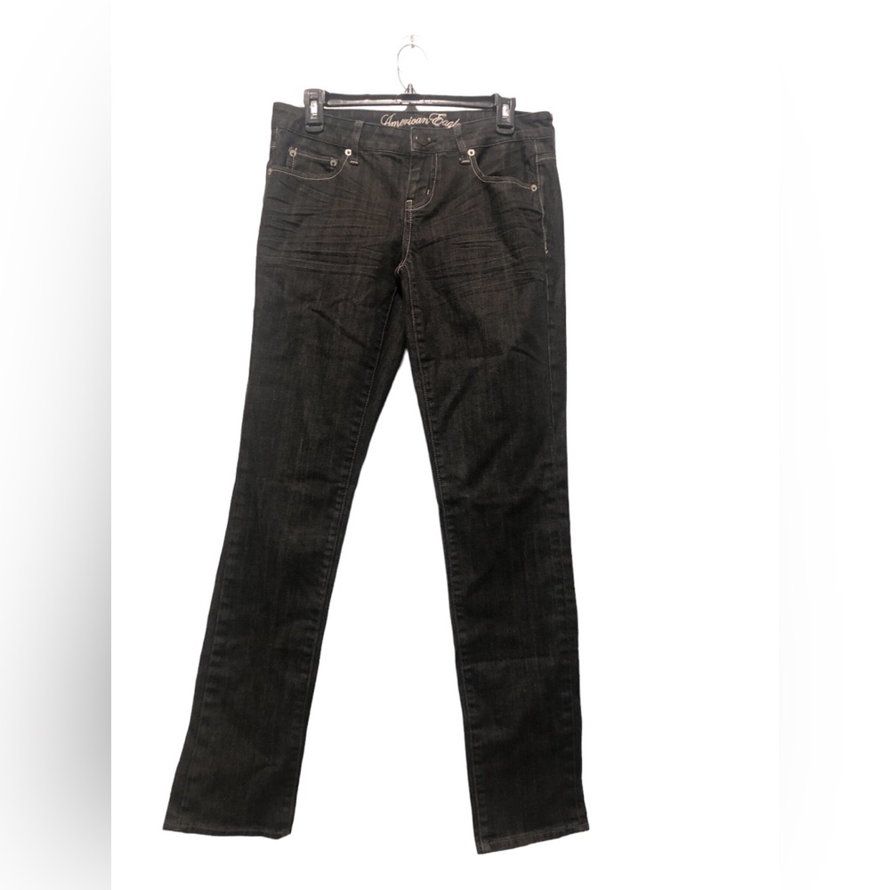 Vintage American Eagle Dark Wash Straight Leg Jeans Size 8